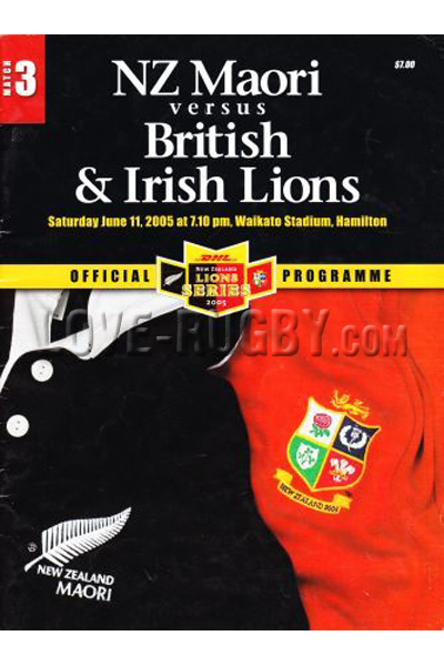2005 New Zealand Maori v British and Irish Lions  Rugby Programme